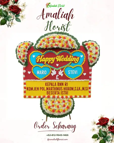 Papan Bunga Pernikahan Tambah Dadi